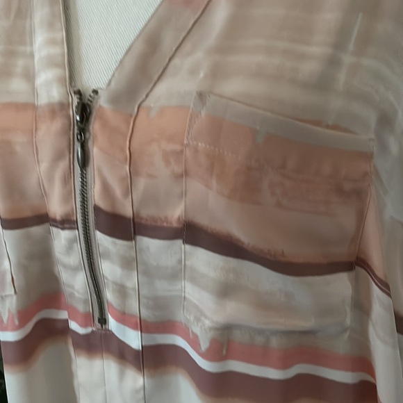 NWOT Torrid Pink Striped Blouse, Size 2X - Picture 2 of 7